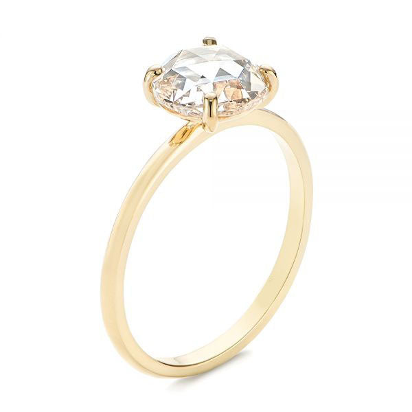 Solitaire Round Diamond Engagement Ring [Setting Only] - EC030 With 0.33 Carat Round Shape Lab Diamond