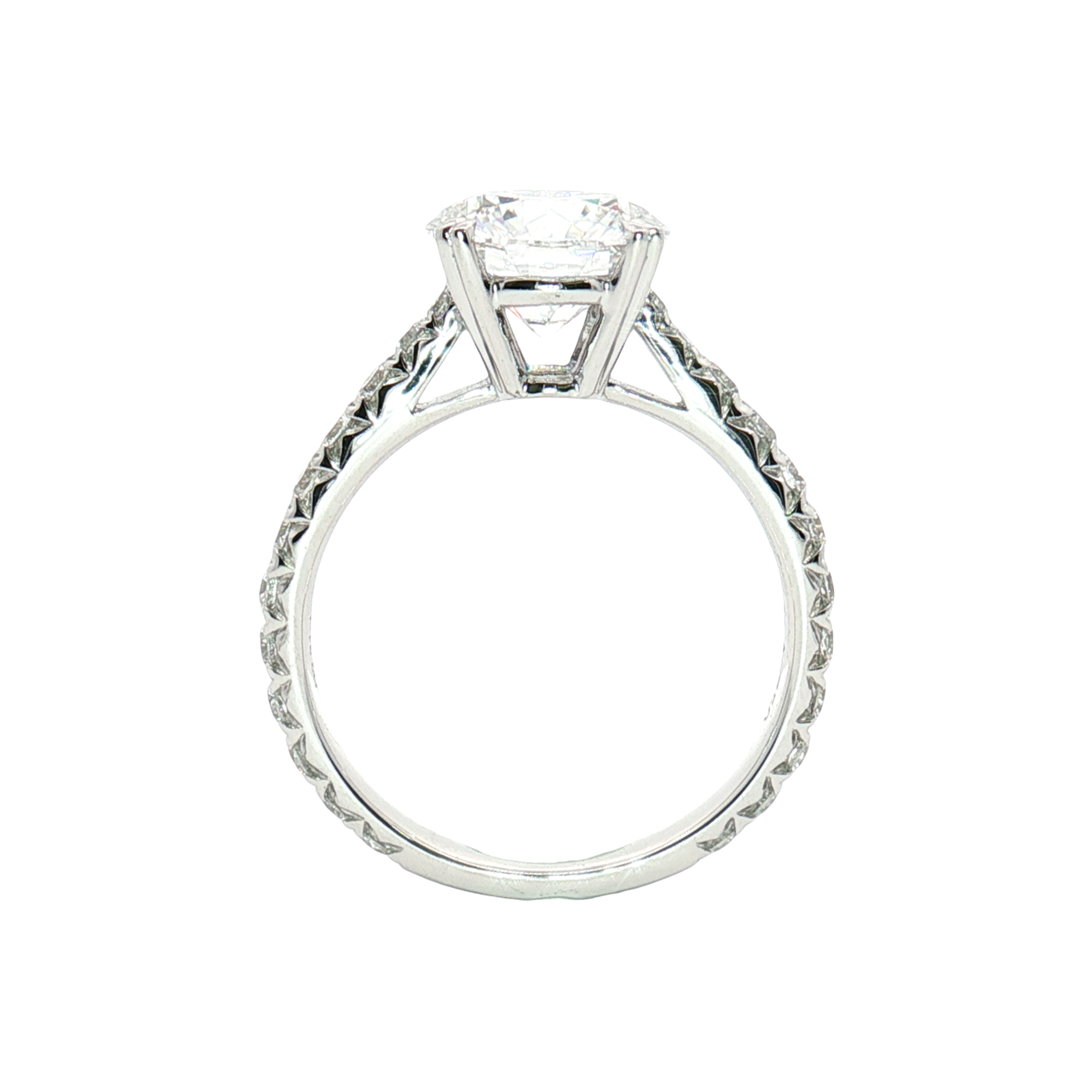 LGT0643 - [Setting Only] Brilliant Micropave Engagement Ring