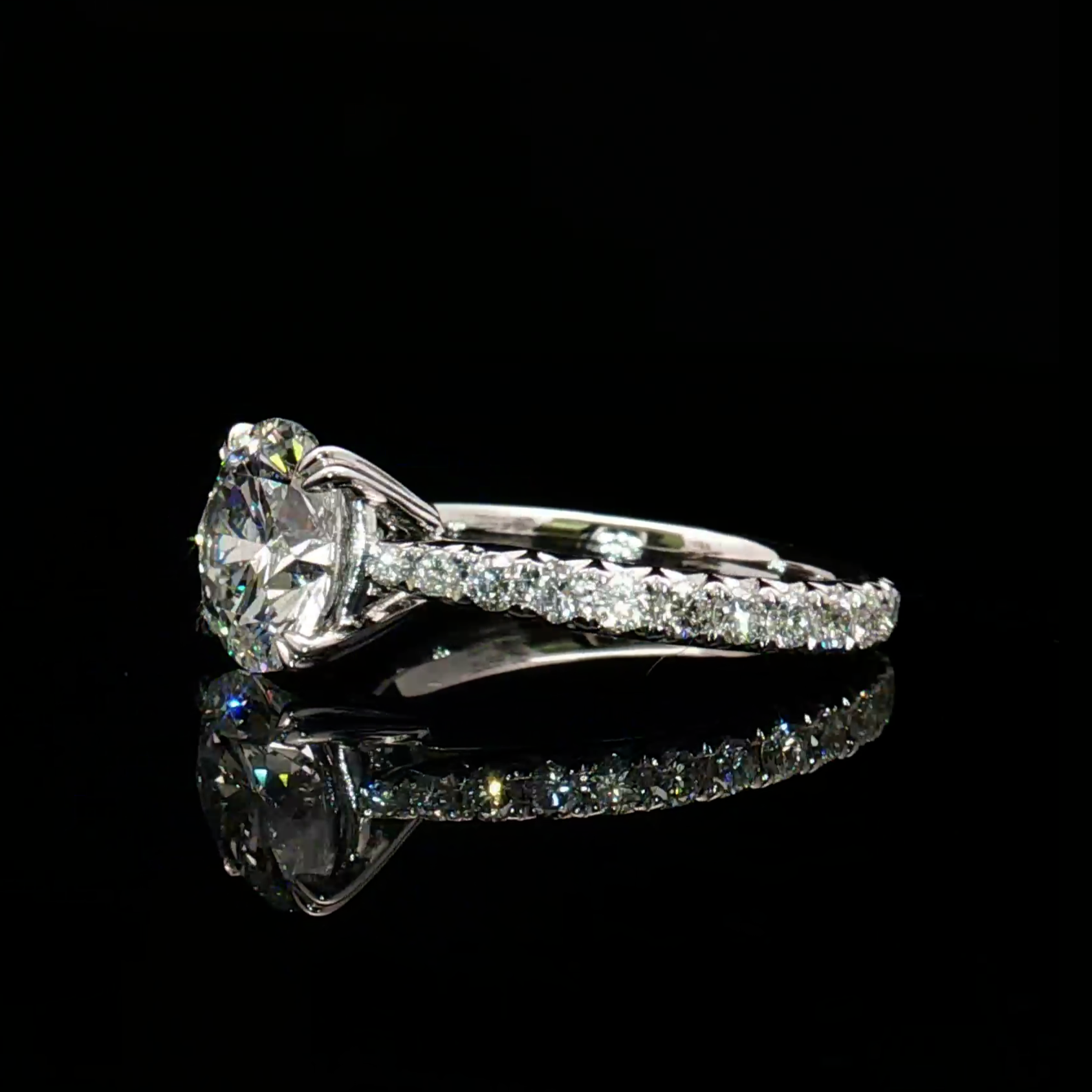 LGT0643 - [Setting Only] Brilliant Micropave Engagement Ring
