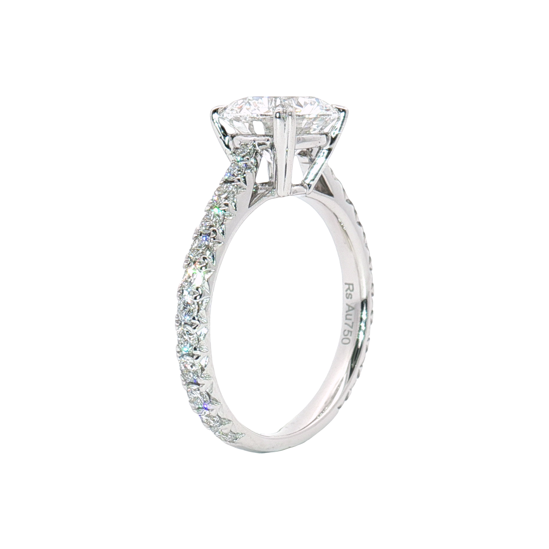 LGT0643 - [Setting Only] Brilliant Micropave Engagement Ring