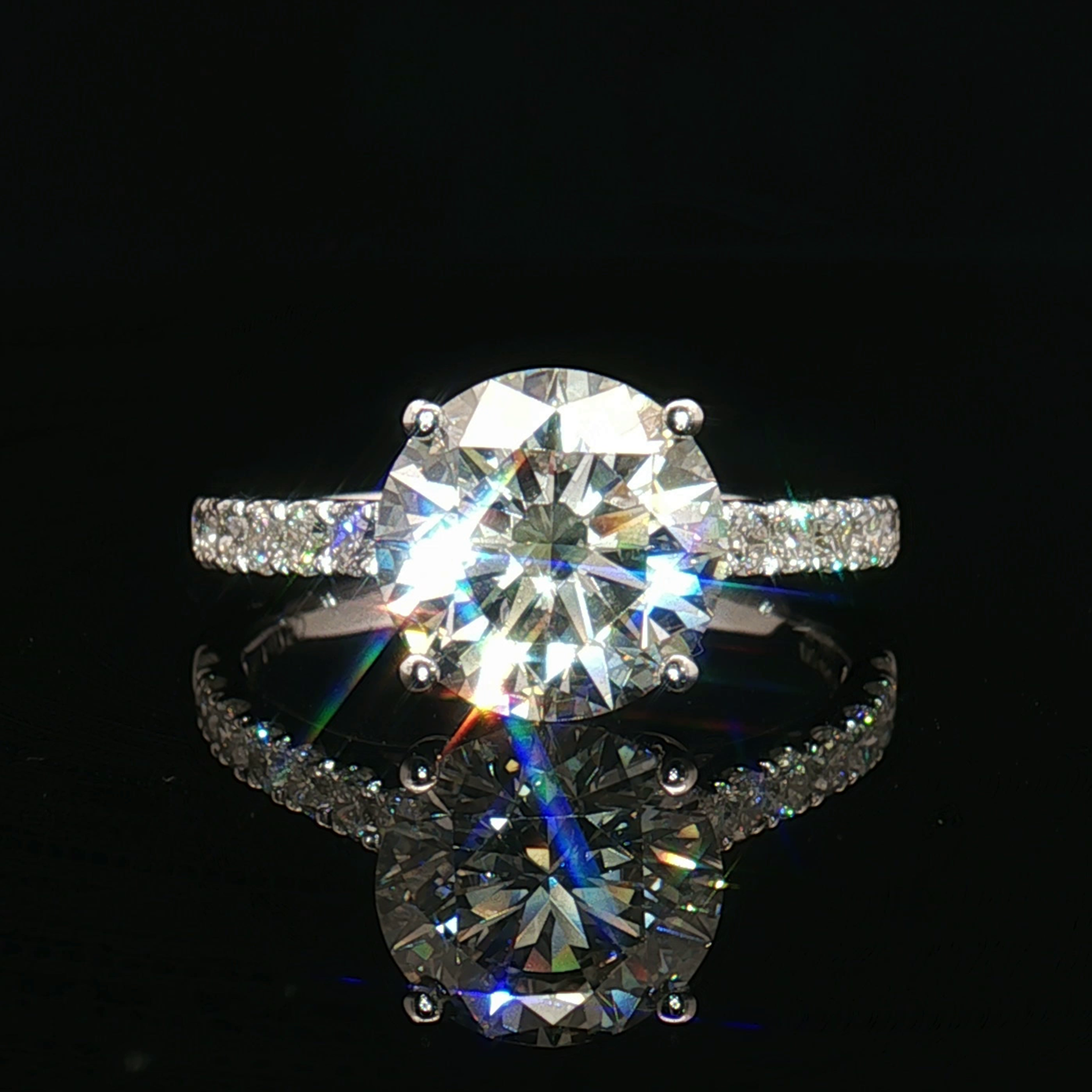 LGT0215 - [Setting Only] Trellis Cathedral Pavé Diamond Engagement Ring