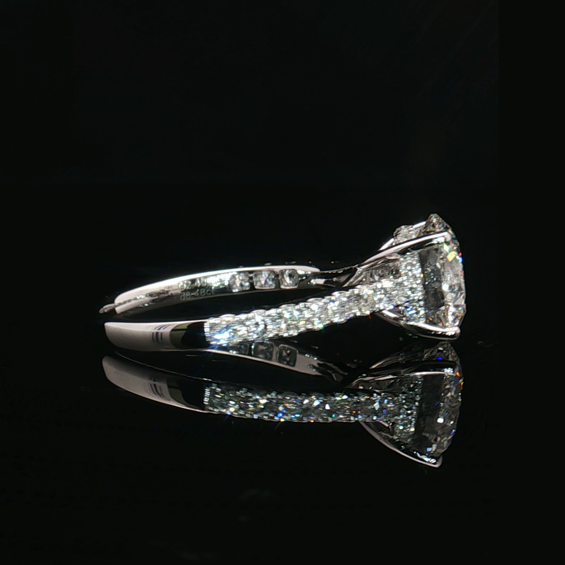 LGT0215 - [Setting Only] Trellis Cathedral Pavé Diamond Engagement Ring
