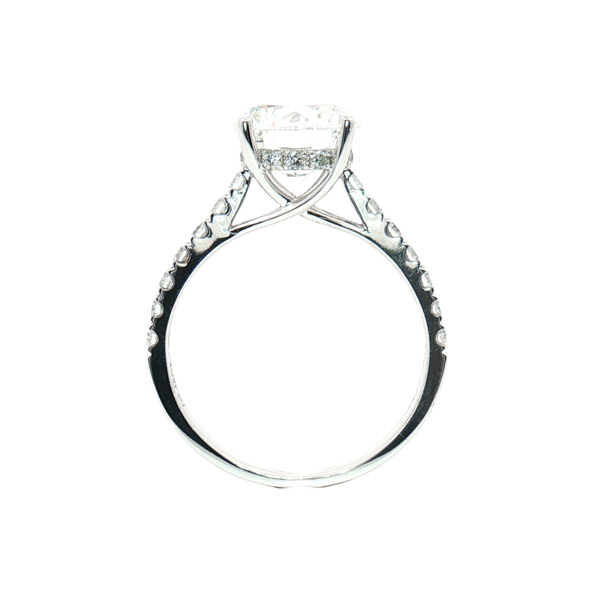 LGT0215 - [Setting Only] Trellis Cathedral Pavé Diamond Engagement Ring