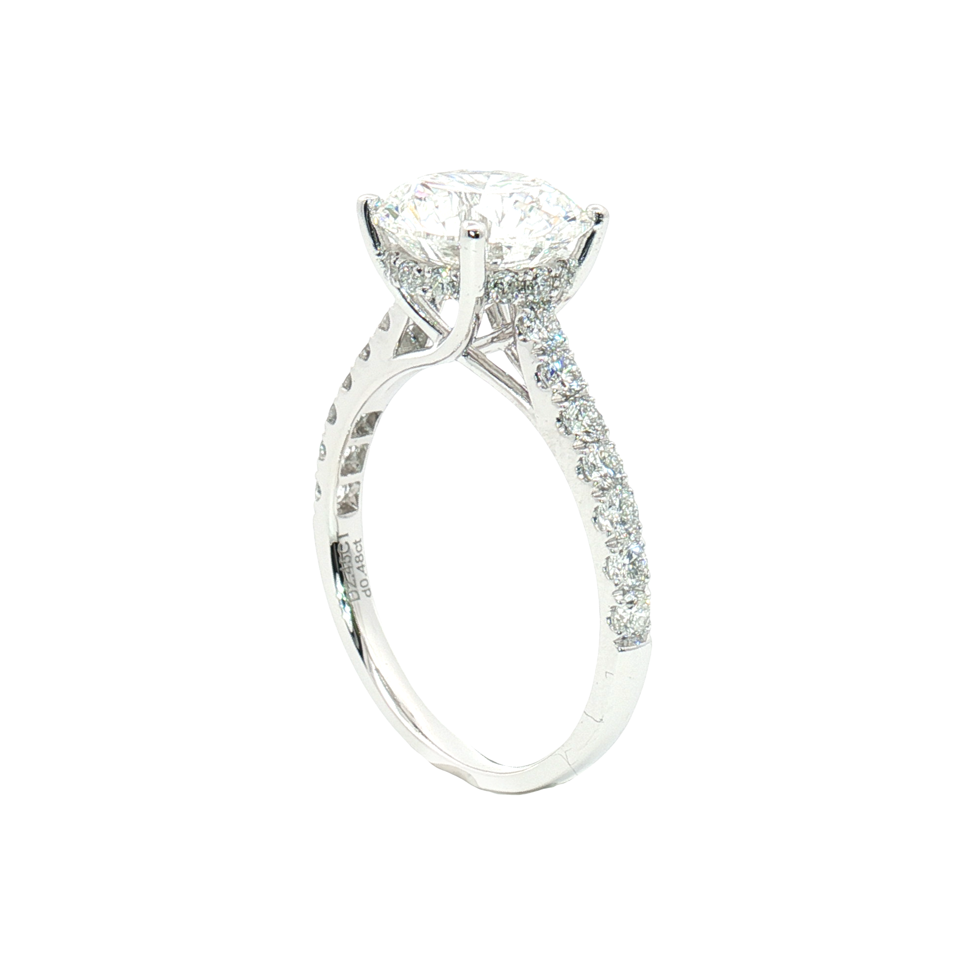 LGT0215 - [Setting Only] Trellis Cathedral Pavé Diamond Engagement Ring