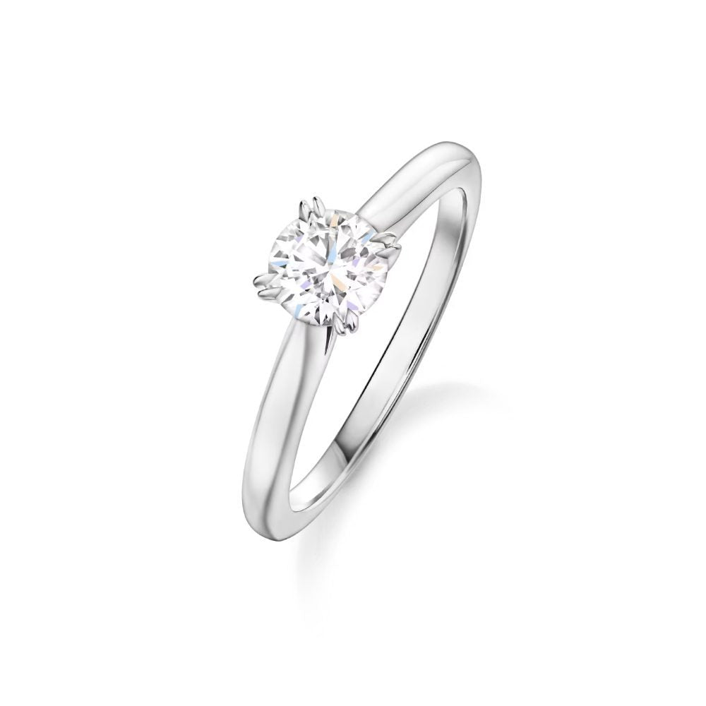 LGNH001 - [Setting Only] Classic Round Brilliant 4-Prong Solitaire Engagement Ring