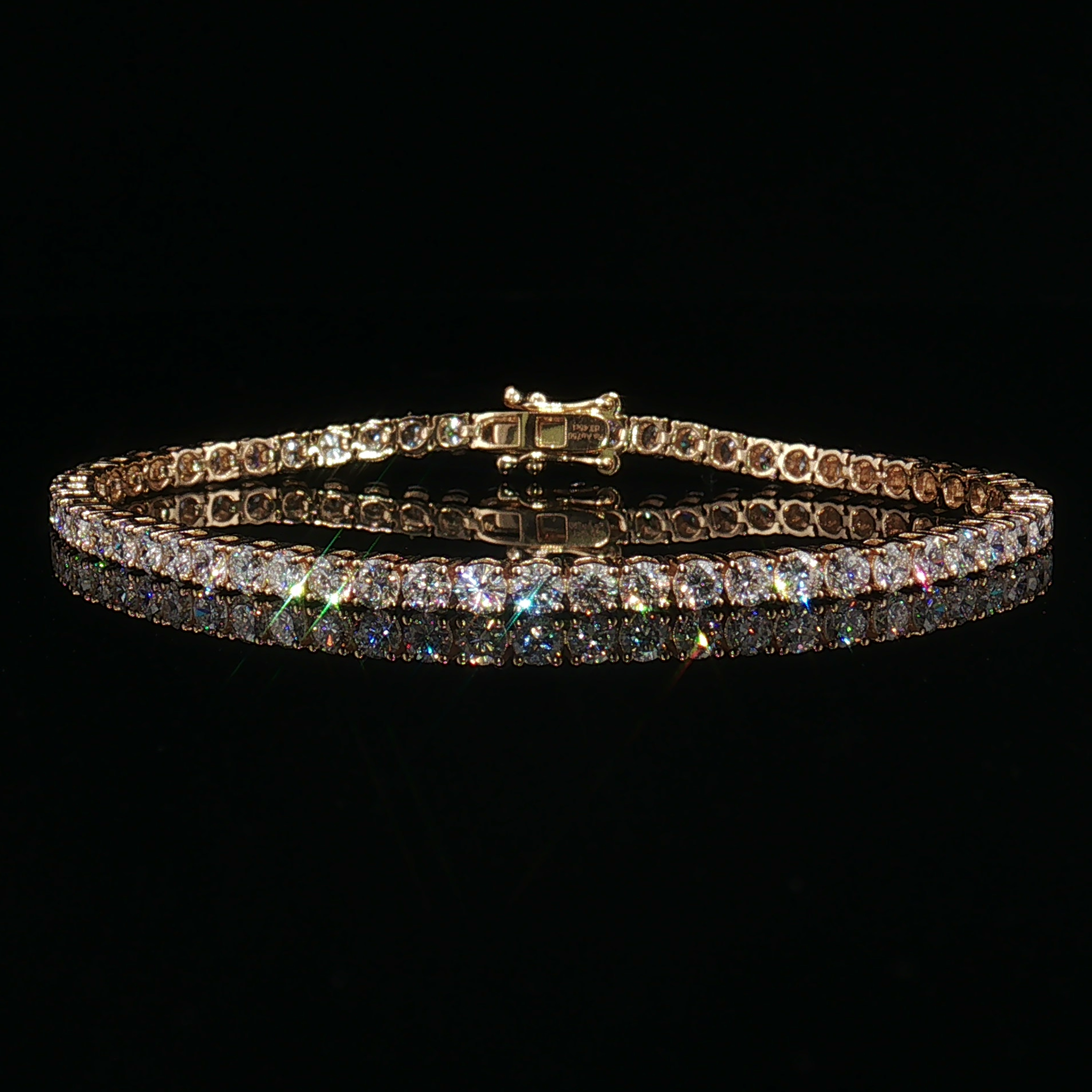 LB003 - Pulsera de diamante cultivado en laboratorio de 3.40 CTW con cuatro garras