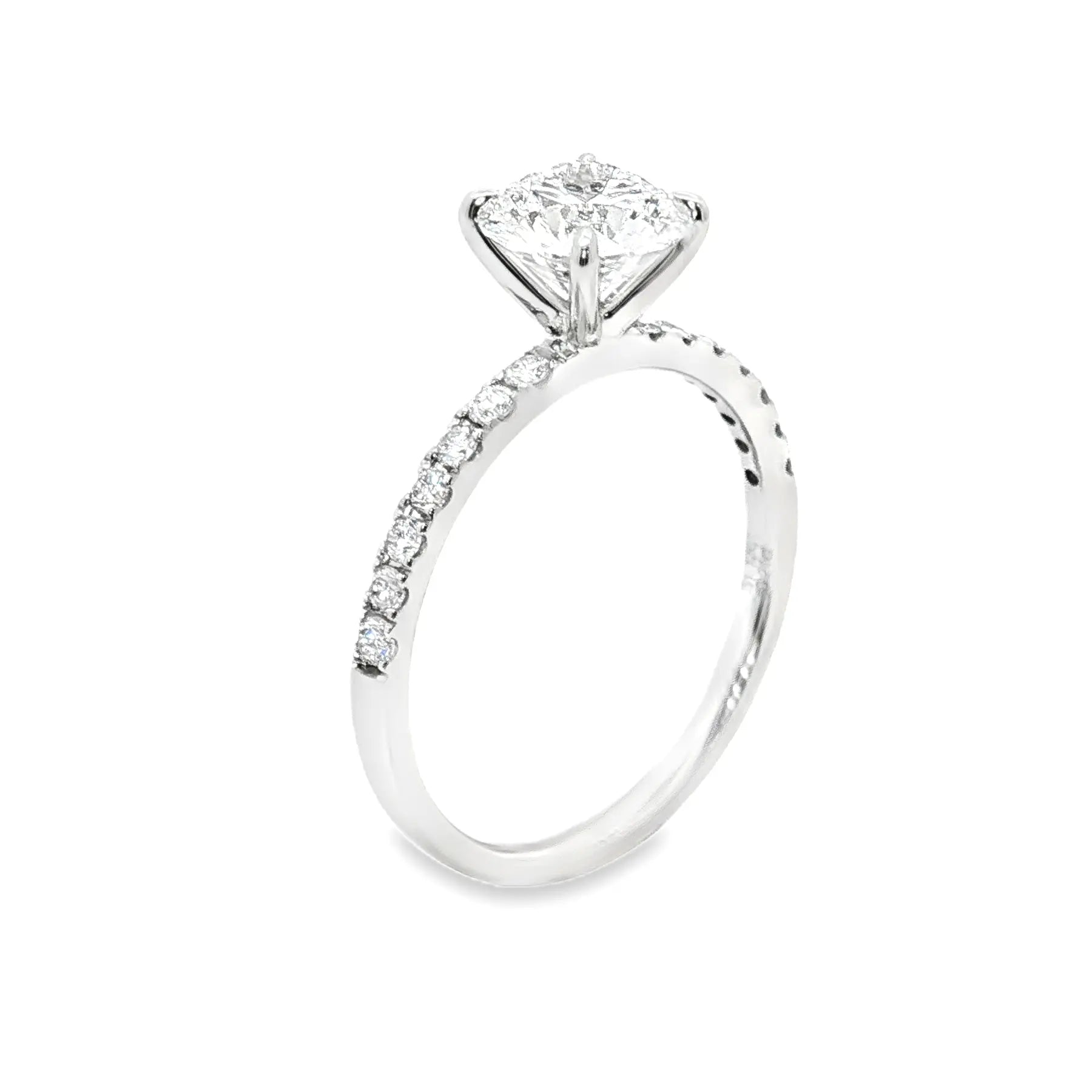 LGR050 - [Setting Only] Four Prong With Side Stone Diamond Engagement Ring CHARLISA™