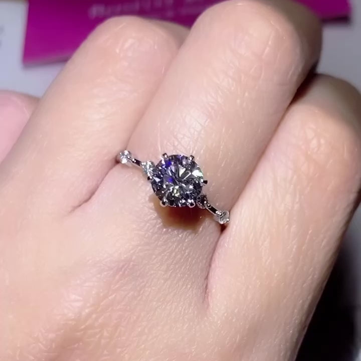 LGR015 - [Nur戒托] Verlobungsring mit Seitendiamanten