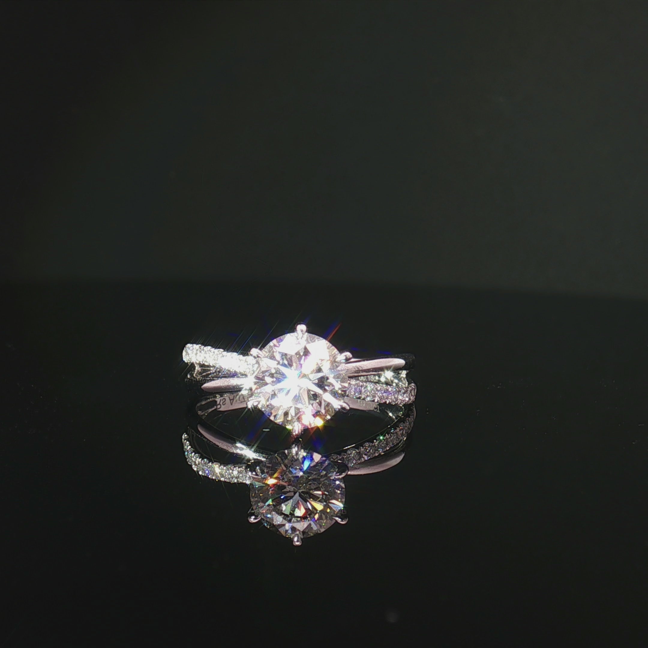 LGT009 - [केवल戒托] साइड स्टोन ट्विस्ट एंगेजमेंट डायमंड रिंग