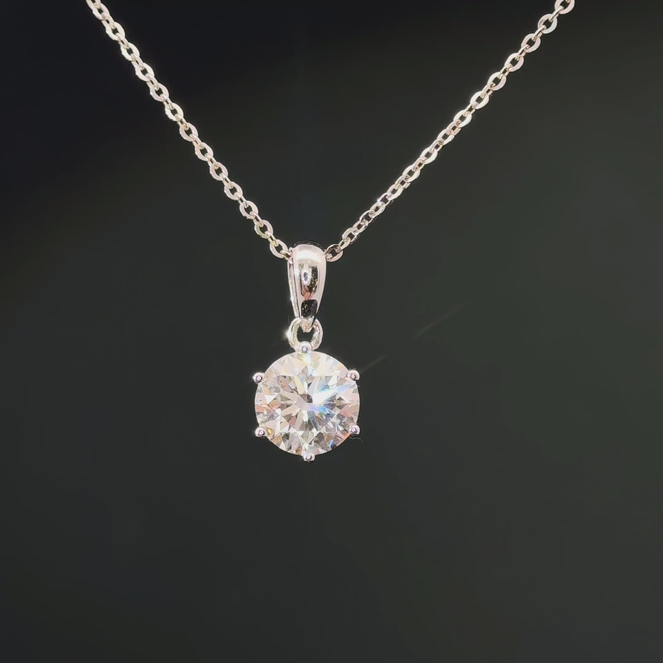 Six Prong Solitaire Pendants Necklaces [Setting Only] - LC110