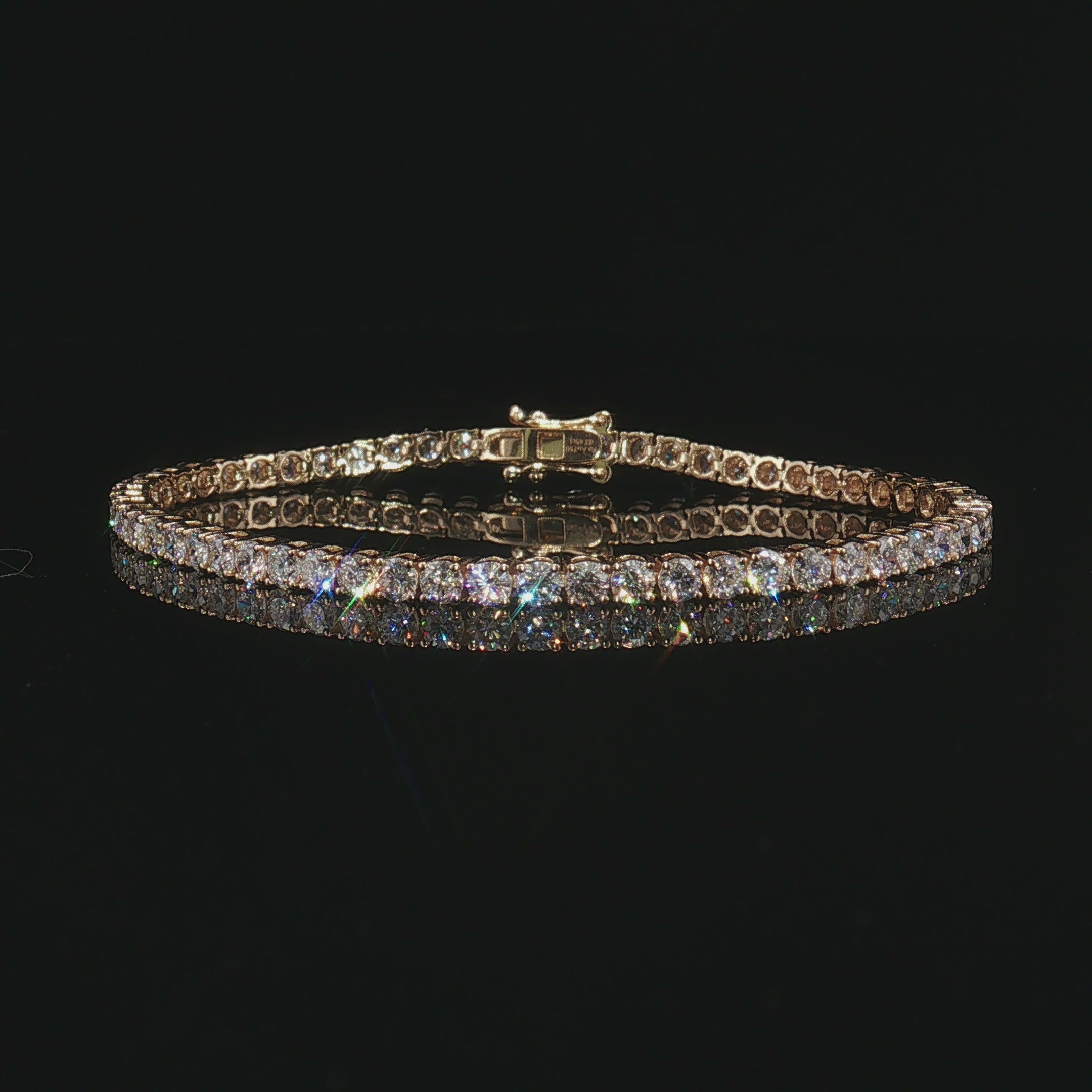 LB003 - Pulsera de diamante cultivado en laboratorio de 3.40 CTW con cuatro garras