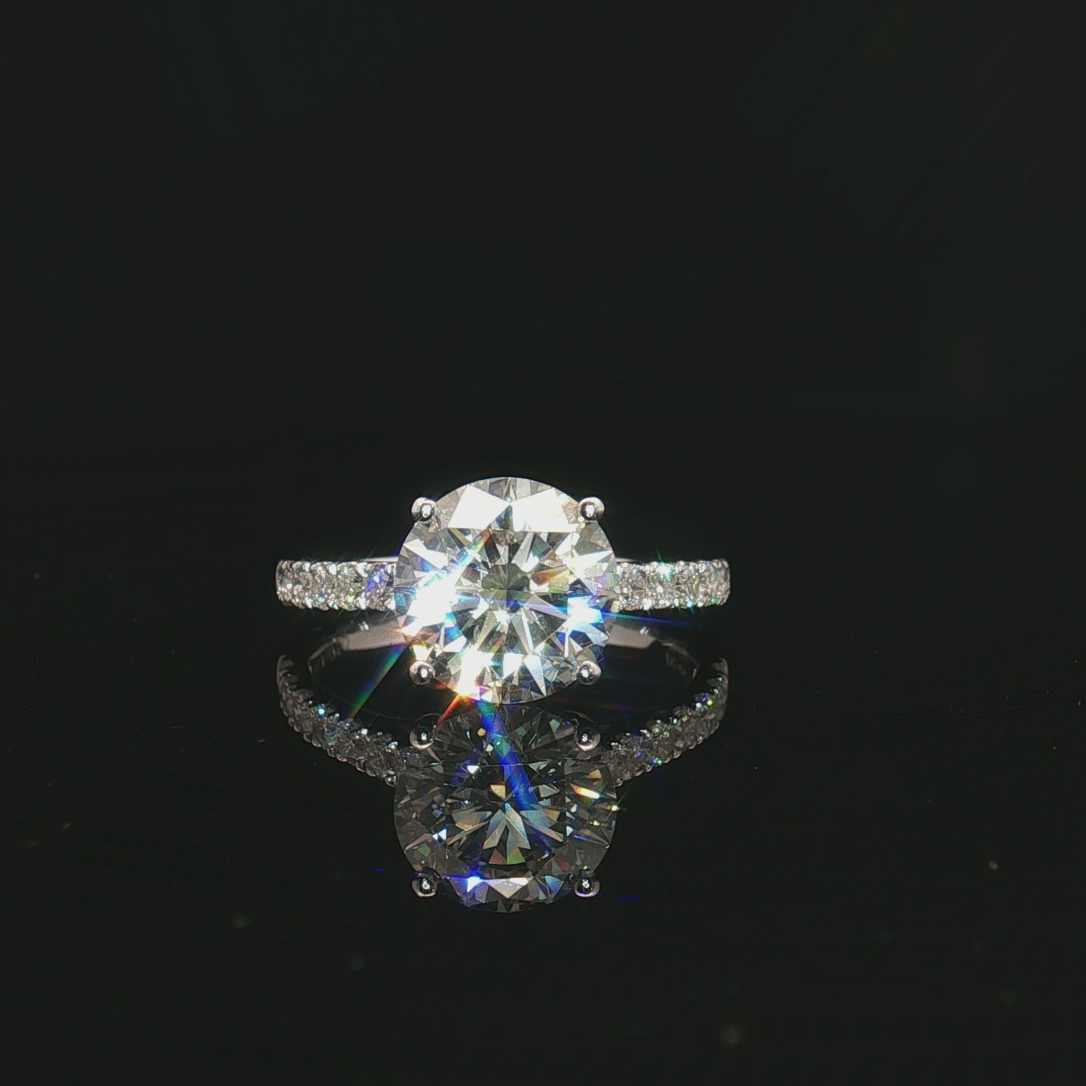 LGT0215 - [Setting Only] Trellis Cathedral Pavé Diamond Engagement Ring