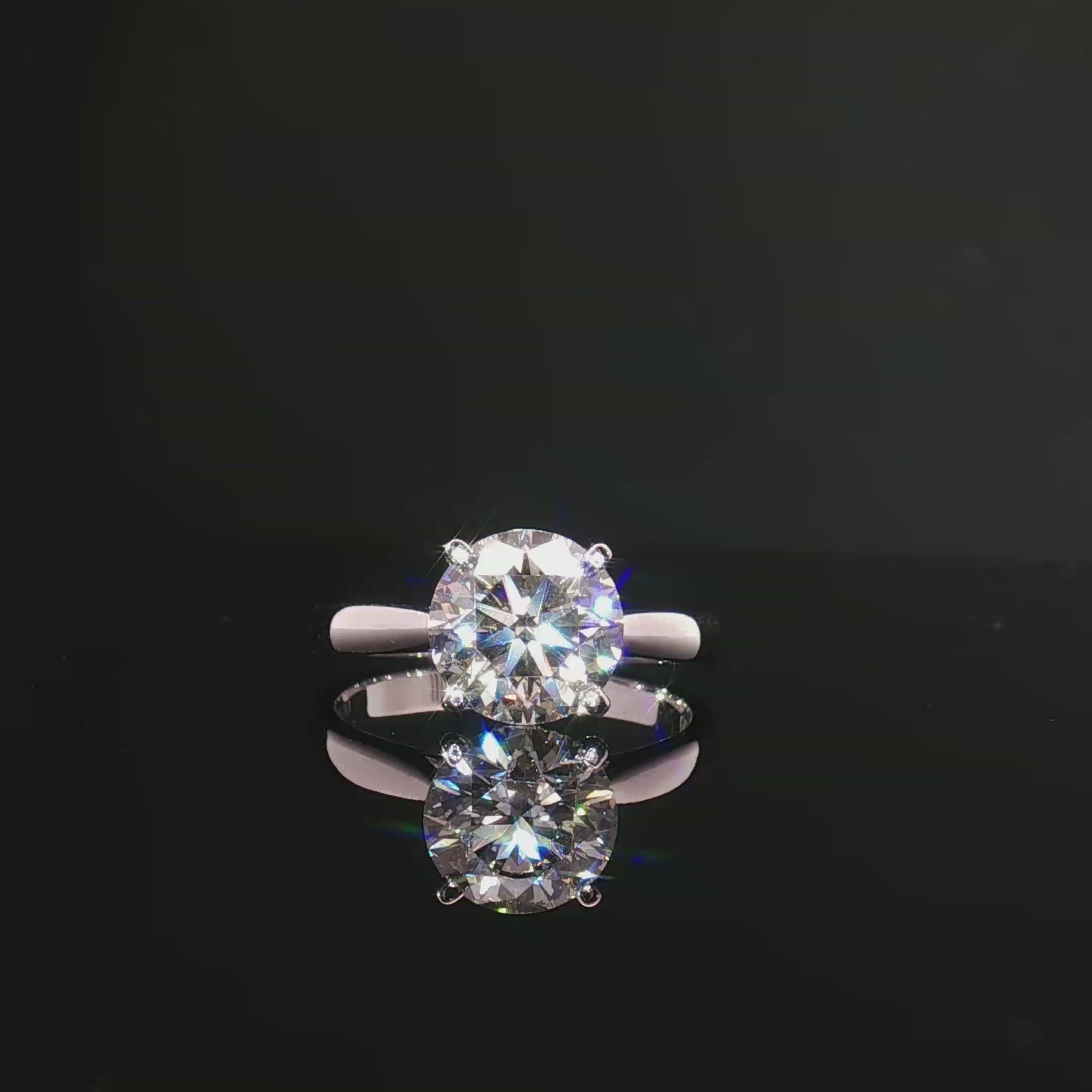 KNT9 - [Setting Only] Four Prong Solitaire Diamond Engagement Ring