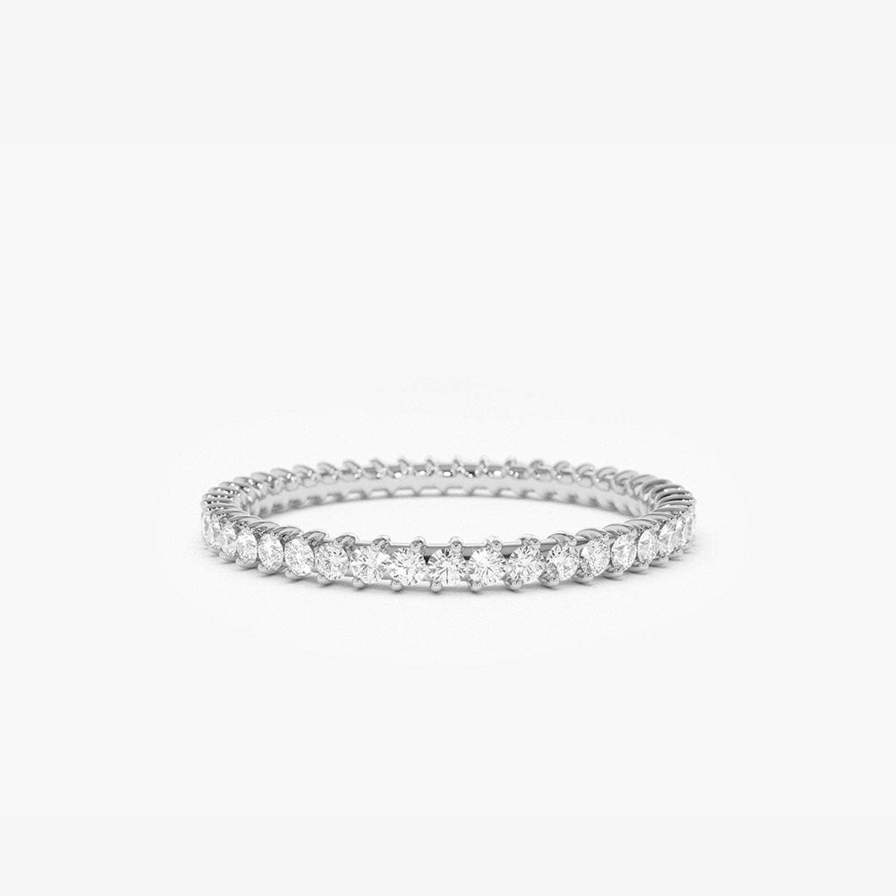 OBFJ1818 - 14k Full Eternity Petite Diamond Ring 8