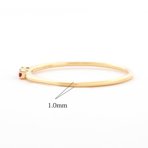 18K Light Luxury Three Stone Lab Grown Ruby Ring - LR10 - Roselle Jewelry