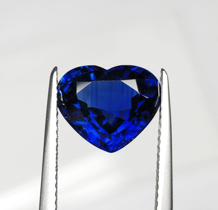 Heart Lab Grown Sapphire Royal Blue Loose Gems- LSHB - Roselle Jewelry