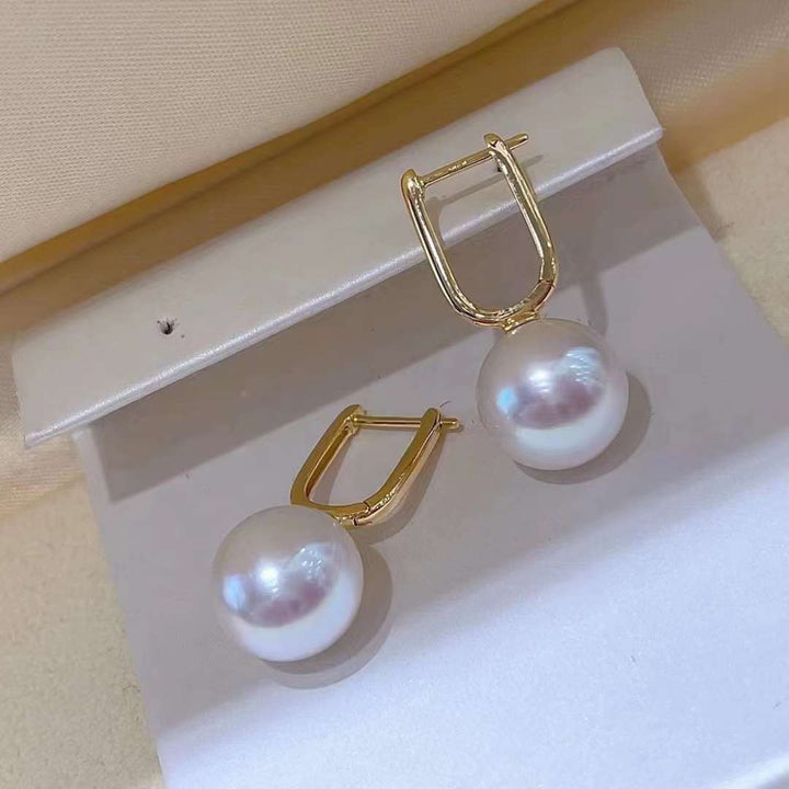 18K Gold Edison Pearls Drop Earrings - TS011 - Roselle Jewelry