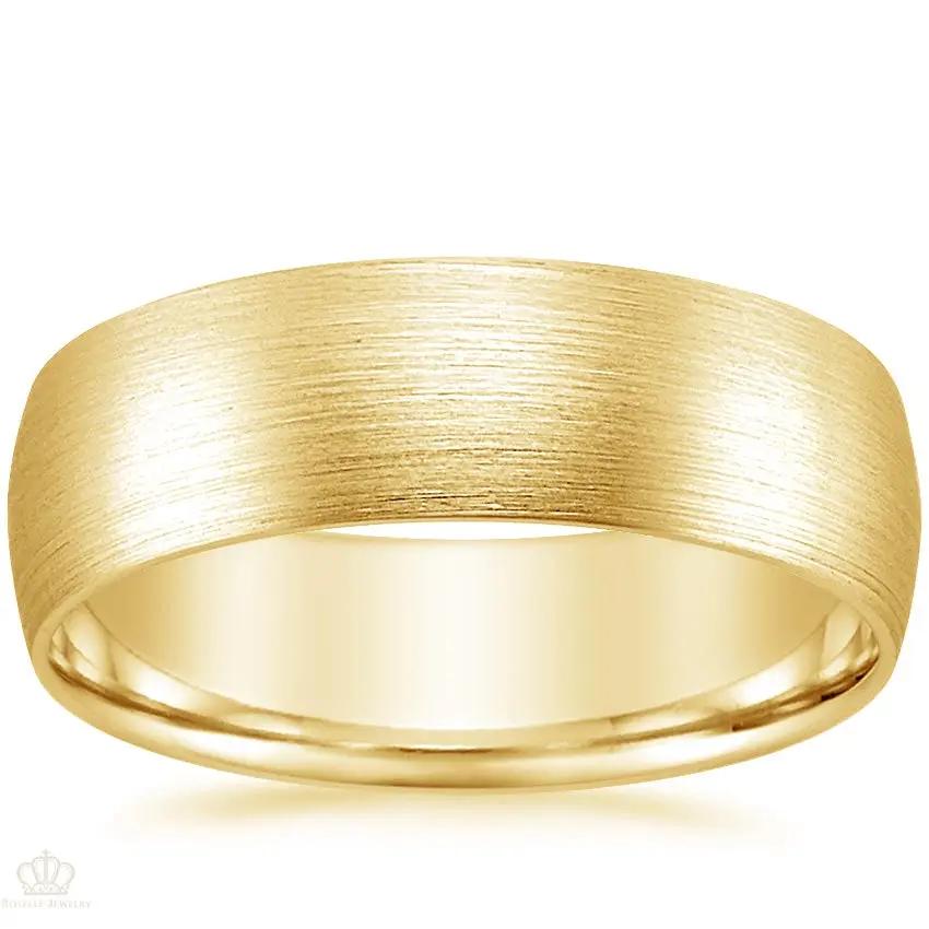 7mm Men's Matte Comfort Fit Wedding Ring - NM37 - Roselle Jewelry