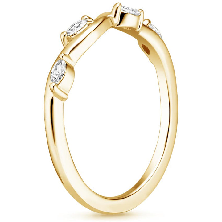 0.13CTW Winding Willow Diamond Wedding Band Ring - LR34 - Roselle Jewelry