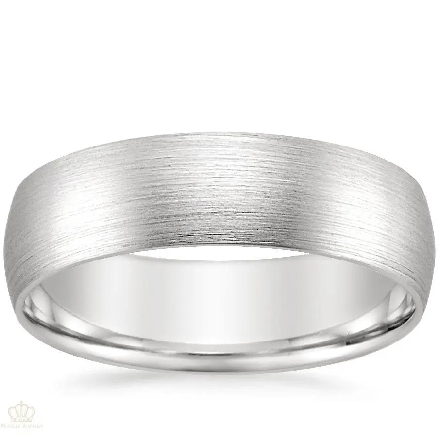 6mm Men's Matte Comfort Fit Wedding Ring - NM36 CHARLISA™