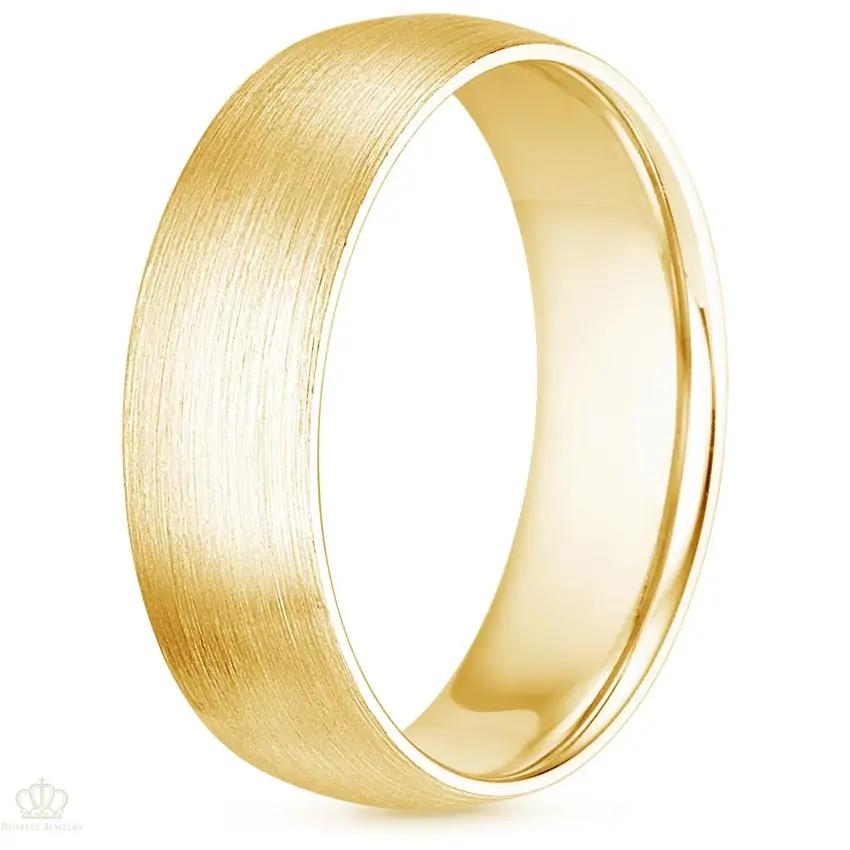 6mm Men's Matte Comfort Fit Wedding Ring - NM36 CHARLISA™