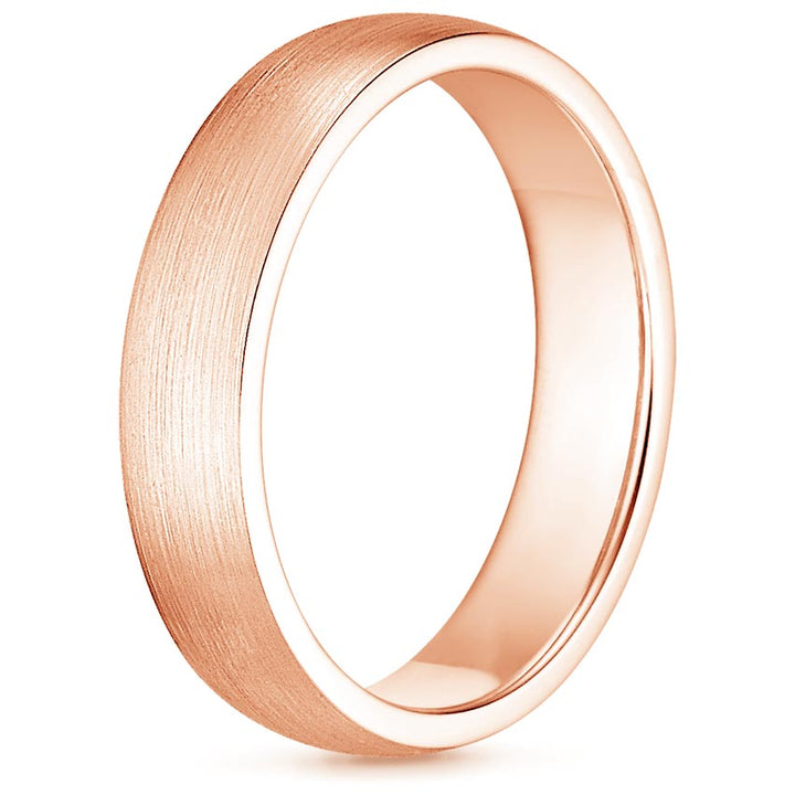 5.5mm Men's Matte Comfort Fit Wedding Ring - NM35 - Roselle Jewelry