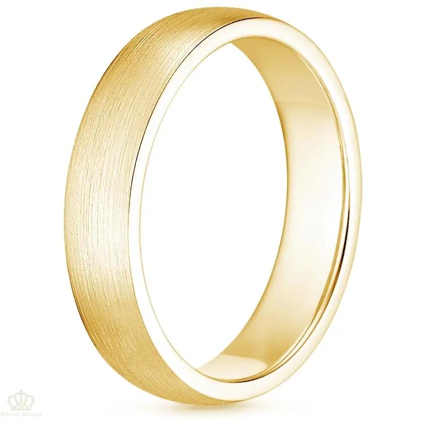 5.5mm Men's Matte Comfort Fit Wedding Ring - NM35 - Roselle Jewelry