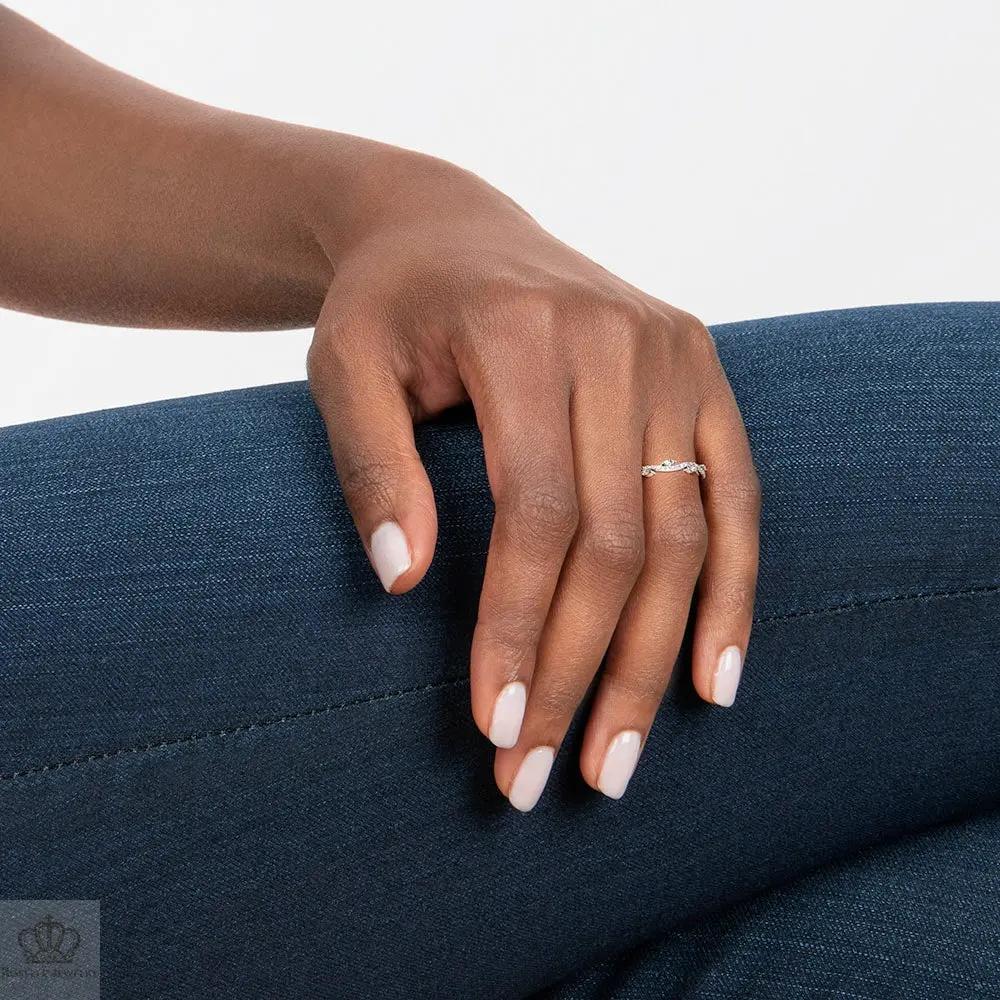 0.27CTW Luxe Winding Willow Diamond Wedding Band Ring - LR35 - Roselle Jewelry