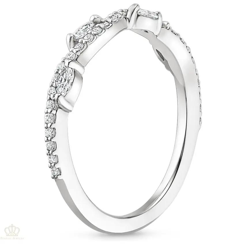 0.27CTW Luxe Winding Willow Diamond Wedding Band Ring - LR35 - Roselle Jewelry