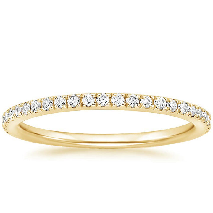 0.25ctw Luxe Ballad Pave Half Eternity Diamond Wedding Band Ring - LR24 - Roselle Jewelry