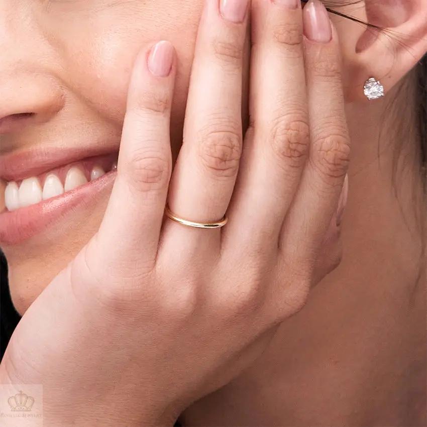 1.5mm Petite Comfort Fit Wedding Ring - WR001 - Roselle Jewelry