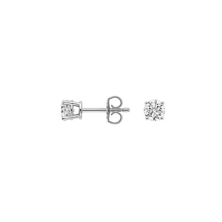 0.10CTW Four Prong Round Diamond Stud Earrings - SE010 - Roselle Jewelry