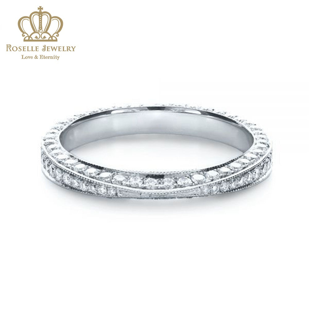 Charlisa™ Bright Cut Diamond Eternity Band Wedding Rings - WC001 - Roselle Jewelry