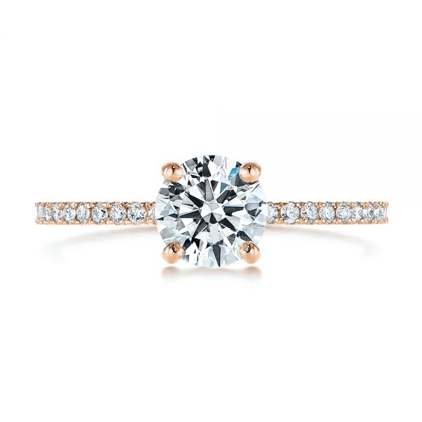 Four Prong Classic Diamond Engagement Ring [Setting Only] - EC051 - Roselle Jewelry