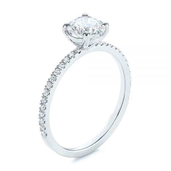 Four Prong Classic Diamond Engagement Ring [Setting Only] - EC051 - Roselle Jewelry