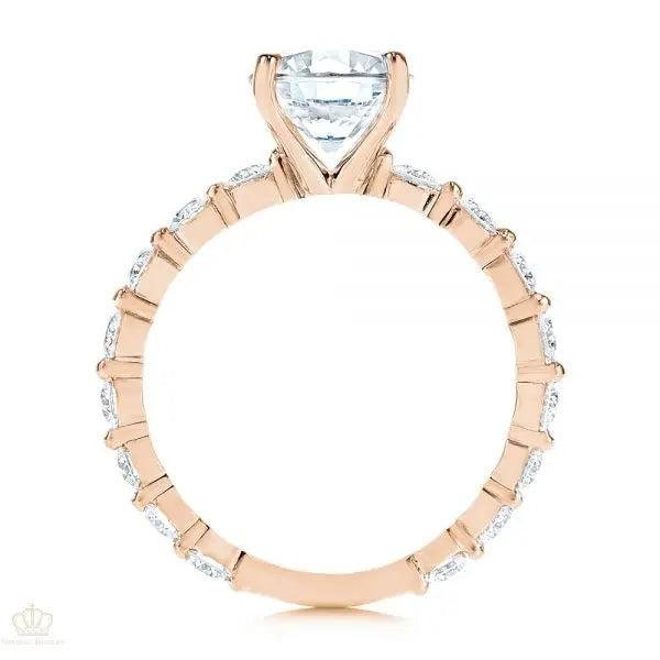 Four Claw Prong Classic Diamond Engagement Ring [Setting Only] - EC049 - Roselle Jewelry