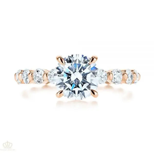 Four Claw Prong Classic Diamond Engagement Ring [Setting Only] - EC049 - Roselle Jewelry
