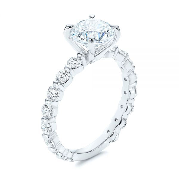 Four Claw Prong Classic Diamond Engagement Ring [Setting Only] - EC049 - Roselle Jewelry
