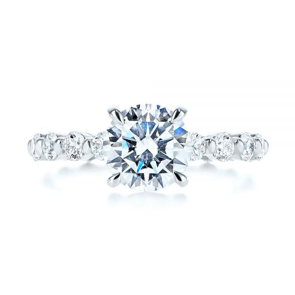 Four Claw Prong Classic Diamond Engagement Ring [Setting Only] - EC049 - Roselle Jewelry