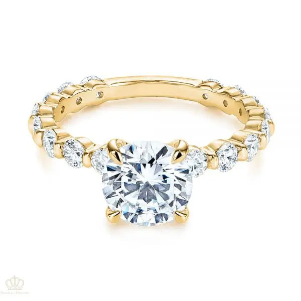 Four Claw Prong Classic Diamond Engagement Ring [Setting Only] - EC049 - Roselle Jewelry