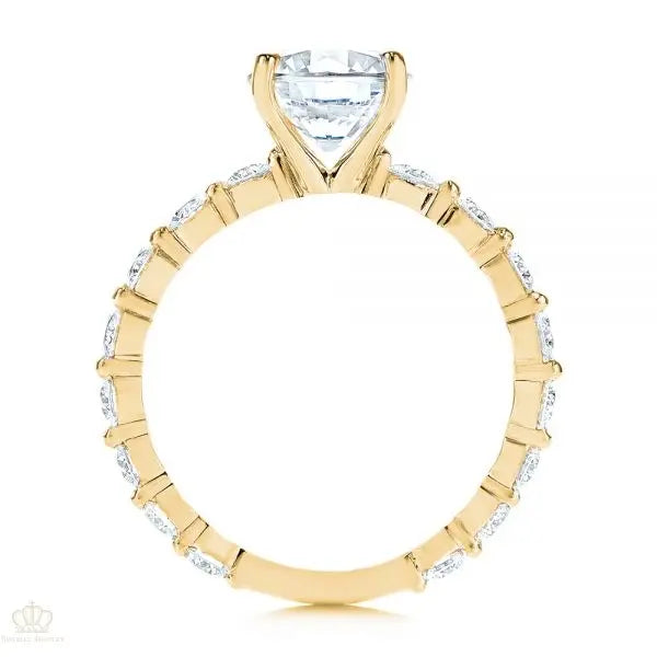 Four Claw Prong Classic Diamond Engagement Ring [Setting Only] - EC049 - Roselle Jewelry