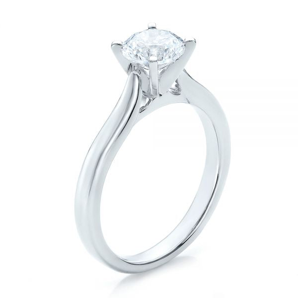 Contemporary Solitaire Engagement Ring [Setting Only] - EC083 - Roselle Jewelry