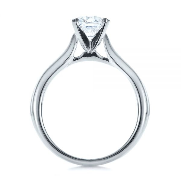 Contemporary Solitaire Engagement Ring [Setting Only] - EC083 - Roselle Jewelry