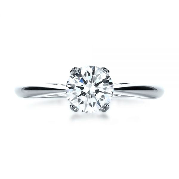 Custom Diamond Side Stone Engagement Ring [Setting Only] - EC072 - Roselle Jewelry
