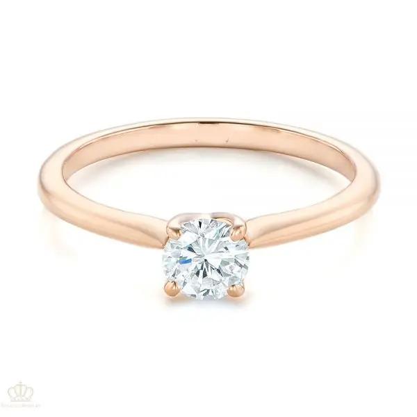 Custom Solitaire Engagement Ring [Setting Only] - EC088 - Roselle Jewelry