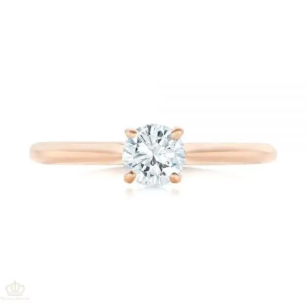 Custom Solitaire Engagement Ring [Setting Only] - EC088 - Roselle Jewelry