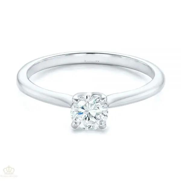 Custom Solitaire Engagement Ring [Setting Only] - EC088 - Roselle Jewelry