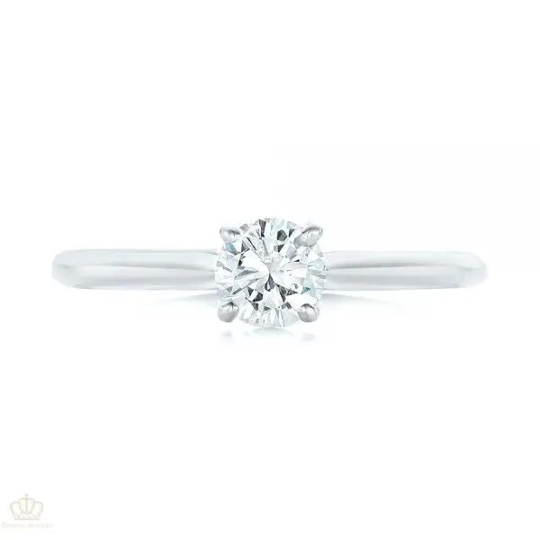 Custom Solitaire Engagement Ring [Setting Only] - EC088 - Roselle Jewelry