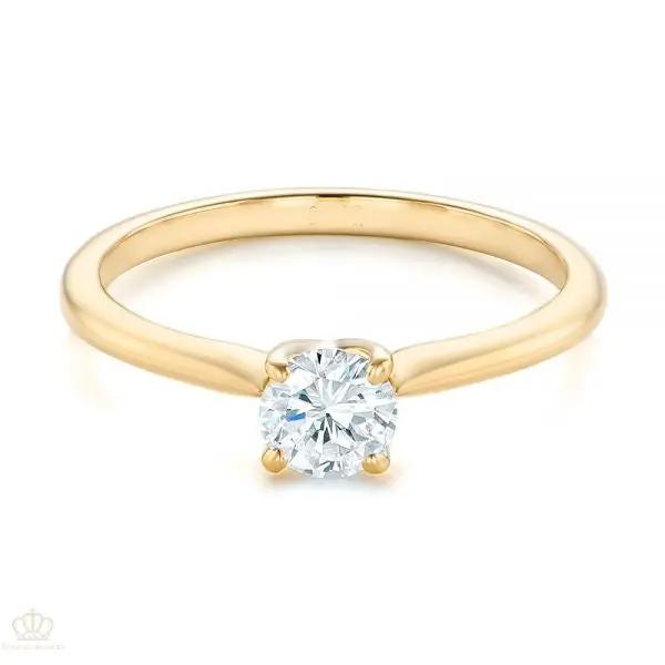 Custom Solitaire Engagement Ring [Setting Only] - EC088 - Roselle Jewelry