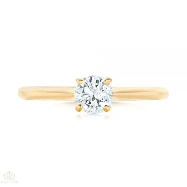 Custom Solitaire Engagement Ring [Setting Only] - EC088 - Roselle Jewelry